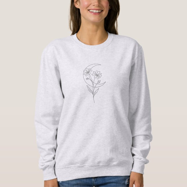 Fineline Botanical Moon Sweatshirt pour femmes (Devant)