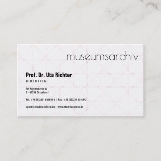 Finely patterned business card
