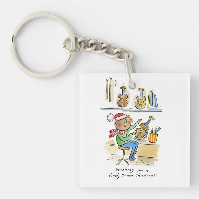 Finely Tuned Christmas Keychain (Front)