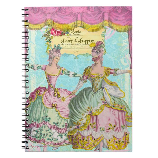Finery and Frippery Marie Antoinette Notebook (Front)