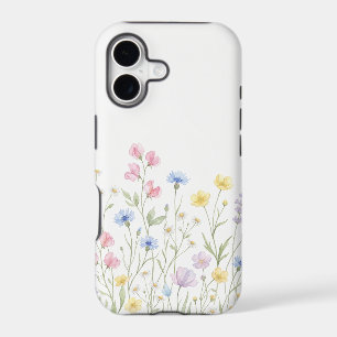 Fines Fleurs Sauvages du Printemps à l'Aquarelle L