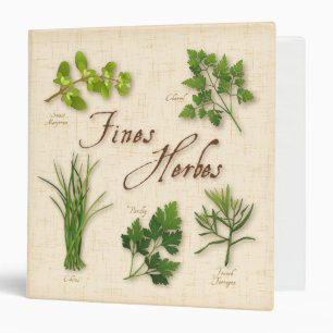 Fines Herbs 3 Ring Recipe Binder