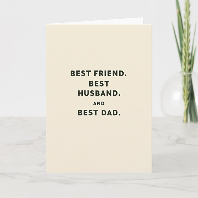 Finest Dad Typography Card (Front)