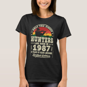 Finest Hunters Are Born In 1987 Deer Hunting 36th  T-Shirt