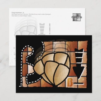 Finger Alphabet Eszett Postcard