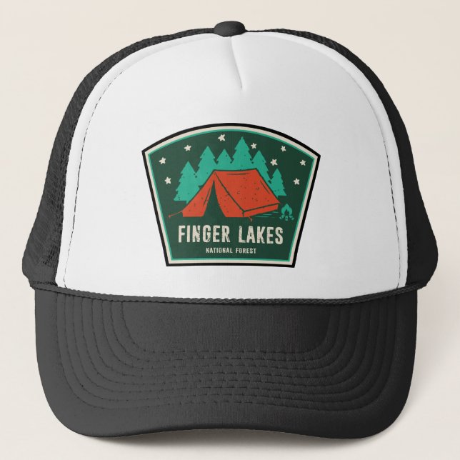 Finger Lakes National Forest Camping Trucker Hat (Front)