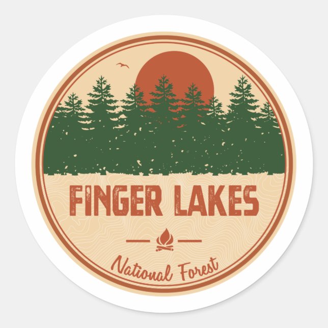 Finger Lakes National Forest Classic Round Sticker (Front)