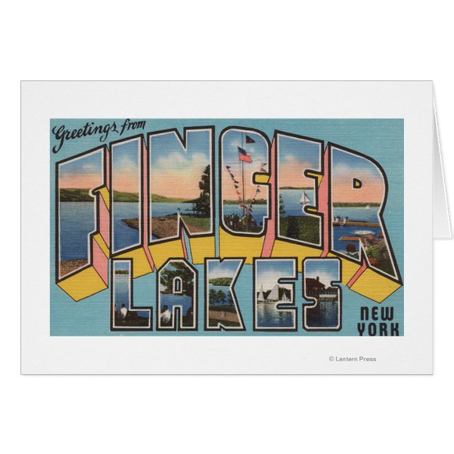 Finger Lakes, New York - Large Letter Scenes (Front Horizontal)
