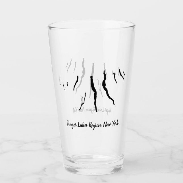 Finger Lakes Region, NY Beverage Glass (Front)