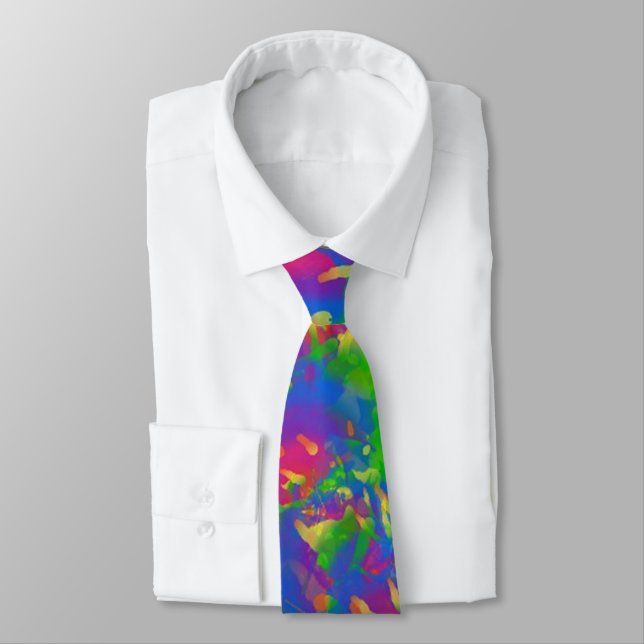 Finger Paint Men's Tie (Tied)