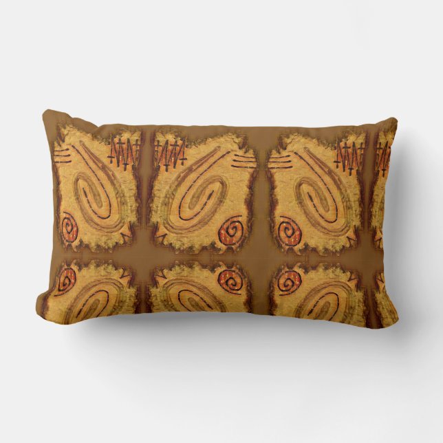 Finger Painting - Desert Lumbar Pillow (Front)