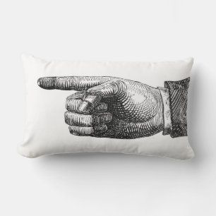 Finger Pointing Throw Pillow