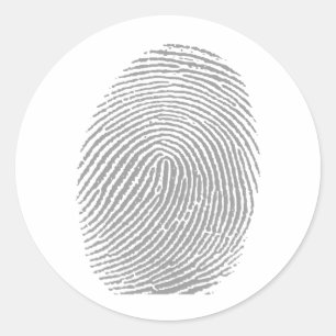 Finger print classic round sticker