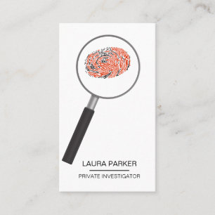 Finger Print Investigator Security Detective Business Card