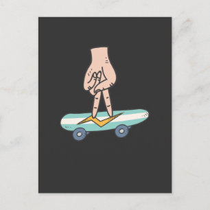 Finger Skateboard Hobby Fingerboard Postcard