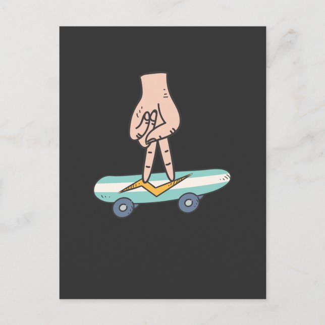 Finger Skateboard Hobby Fingerboard Postcard (Front)