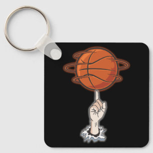 Finger Spin Basketball Player Traning Tricks Bball Keychain