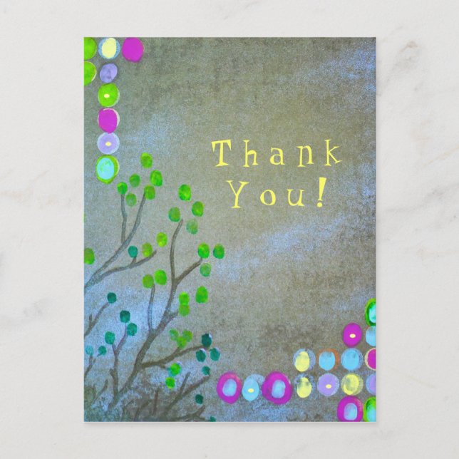Fingerprint Abstract - Thank You! Postcard (Front)