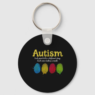 Fingerprint Autism3  Keychain