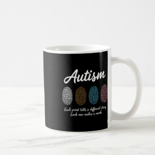 Fingerprint Autism Awareness Month Teachers Differ Coffee Mug