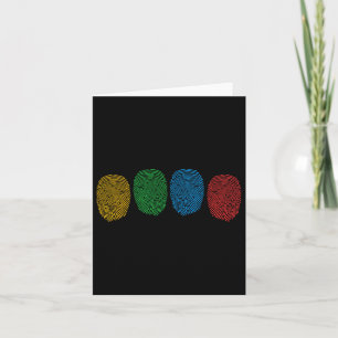 Fingerprint Autism Awareness Neurodiversity Autism Card