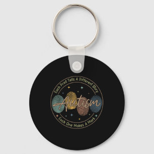 Fingerprint Autism, Each Print Tells A Different S Keychain
