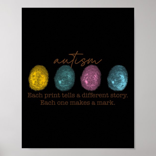 Fingerprint Autism Each Print Tells A Different St (Front)