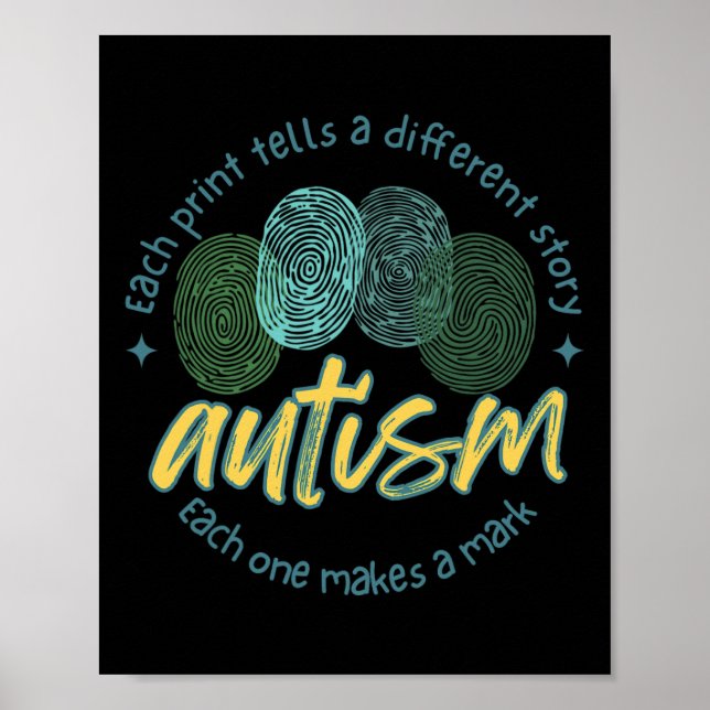 Fingerprint Autism Each Print Tells A Different St (Front)