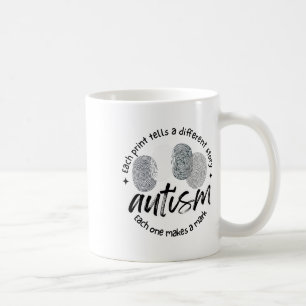 Fingerprint Autism Each Print Tells A Different St Coffee Mug