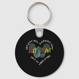 Fingerprint Autism Each Print Tells A Different St Keychain