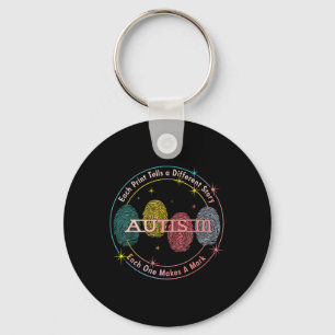 Fingerprint Autism Each Print Tells A Different St Keychain
