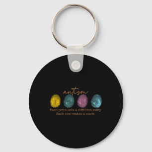 Fingerprint Autism Each Print Tells A Different St Keychain