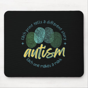 Fingerprint Autism Each Print Tells A Different St Mouse Pad