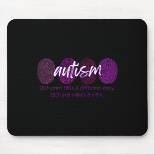 Fingerprint Autism Each Print Tells A Different St Mouse Pad