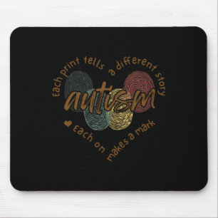 Fingerprint Autism Each Print Tells A Different St Mouse Pad