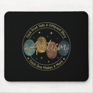 Fingerprint Autism Each Print Tells A Different St Mouse Pad