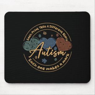 Fingerprint Autism Each Print Tells A Different St Mouse Pad