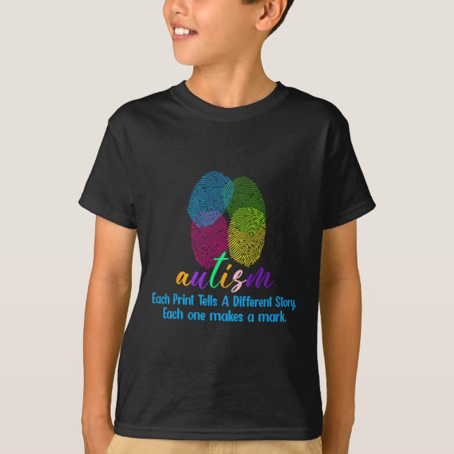 Fingerprint Autism Shirt  (Front)