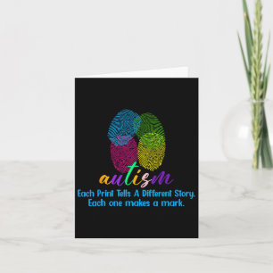 Fingerprint Autism Shirt  Card