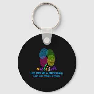 Fingerprint Autism Shirt  Keychain