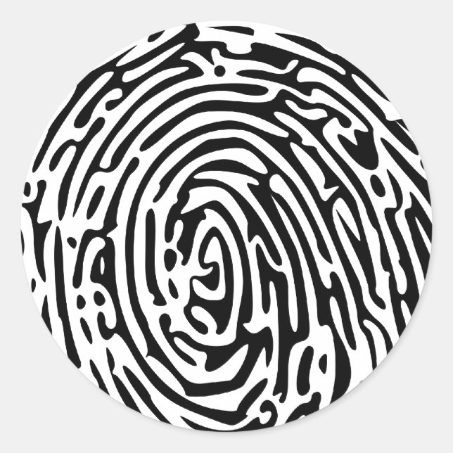 Fingerprint Background Classic Round Sticker (Front)