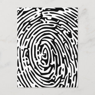Fingerprint Background Postcard