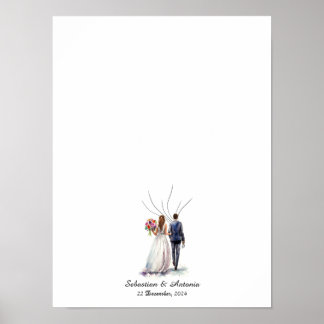 Fingerprint Balloon Wedding Guest Book