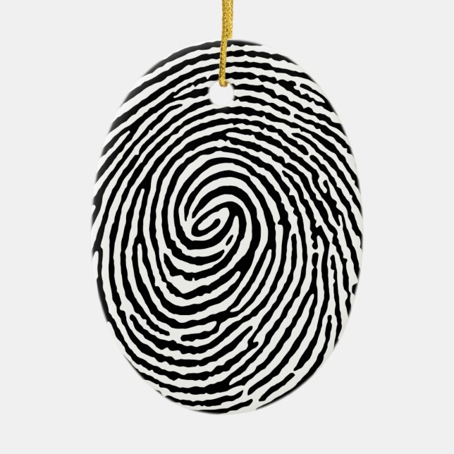 Fingerprint Ceramic Ornament (Front)