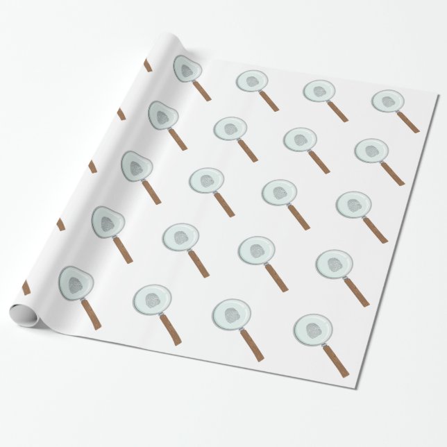 Fingerprint Clue Wrapping Paper (Unrolled)