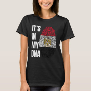 Fingerprint DNA Biometry Egyptian Flag Egypt T-Shirt