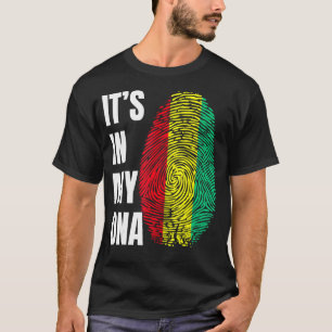 Fingerprint DNA Biometry Flag Guinea T-Shirt
