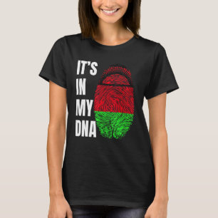 Fingerprint DNA Biometry Flag Malawi T-Shirt
