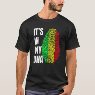 Fingerprint DNA Biometry Flag Mali T-Shirt