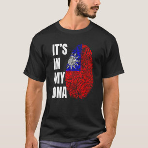 Fingerprint DNA Biometry Flag Taiwan T-Shirt